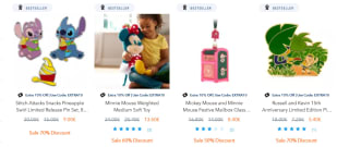Disney Store korting code voor 10% extra korting op de sale tot 70%