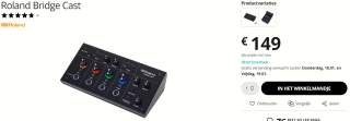 Roland Bridge Cast gaming audio mixer voor €149 bij Thomann