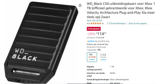 1TB WD_Black C50 uitbreidingskaart voor Xbox voor €114,99 met Amazon Prime