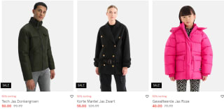 50% korting op alle sale winterjassen bij Shoeby