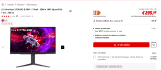 LG UltraGear 27GR83Q-B voor €295,20 bij de Mediamarkkt
