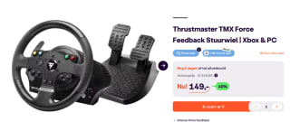 Thrustmaster T128 - Force Feedback racestuur met magnetische pedalen voor €149 bij Ibood