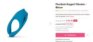 Flexibele Koppel Vibrator voor €29,99 bij Easytoys