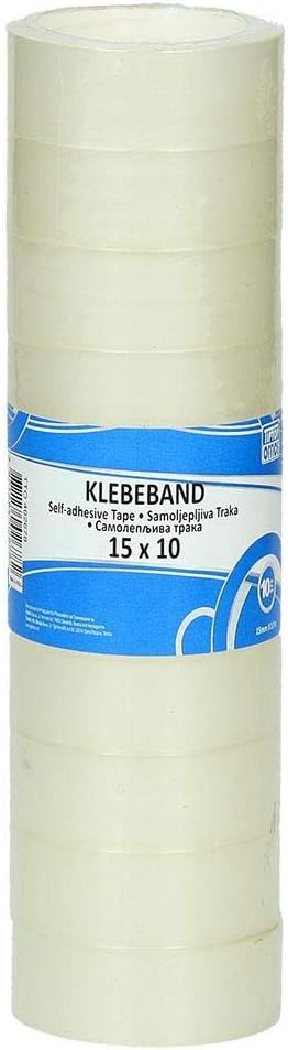 10 rollos de cinta adhesiva fina por 2,81€