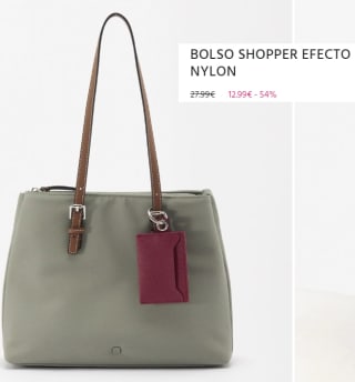 Bolso Shopper efecto Nylon por 12.99€