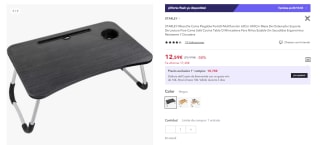 Mesa De Cama Plegable Portátil Multifunción 60Cm X40Cm por 12.59€ (Cuenta Nueva 6.3€)