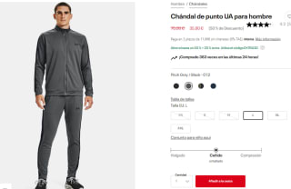 Under Armour Chándal de punto hombre por 28€
