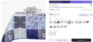 Mantel antimanchas de poliester 140x140 cm varios modelos por 2,62€