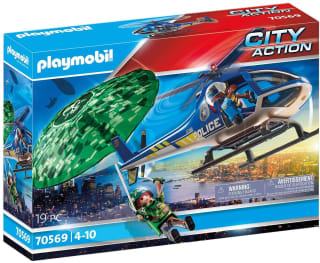 PLAYMOBIL City Action Helicóptero de Policía: persecución en paracaídas. Por 19,18€