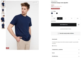 PEDRO DEL HIERRO - Camiseta algodón por 14,99€