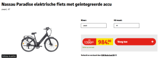 Nassau Paradise elektrische fiets met geïntegreerde accu voor €999 bij Kruidvat
