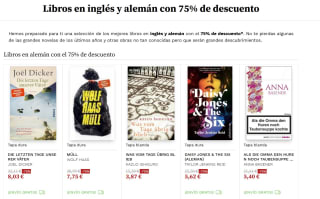 Hasta 75% descuento en libros de inglés y alemán