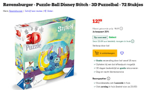 Disney – Stitch- Puzzleball voor €12,99 bij Bol