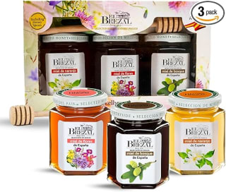El Brezal Miel de Flores, Miel de Naranjo y Miel de Bosque Miel Natural 100% (3 x 250 gr) por 8,50€