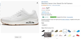 Skechers Uno Stand On Air White heren sneakers voor €47,95 dmv code bij Amazon