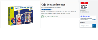 Caja de experimentos de El Cuerpo Humano por 14.99€