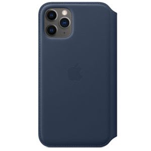Apple Leren Folio Hoesje voor iPhone 11 Pro - Deep Sea Blue voor €19,79 dmv code bij Smartphonehoesjes