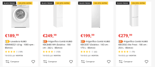 10% descuento en electrodomésticos marca Kubo frigorífico americano por 359€