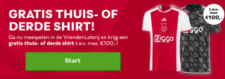 Ajax thuis of derde shirt gratis bij 1 lot van de Vriendenloterij