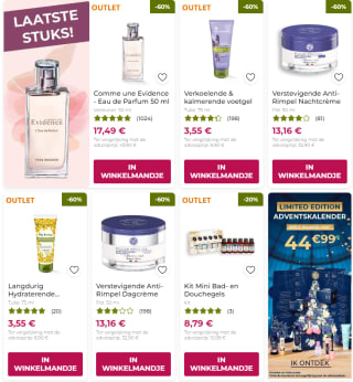 Tot 60% korting op de outlet van Yves Rocher
