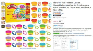 Play-Doh, Pack Fiesta de Colores 24 plastilinas + accesorios por 14,49€