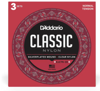 D'Addario EJ27N-3D Normal Tension Student Nylon Classical Guitar Strings por $332