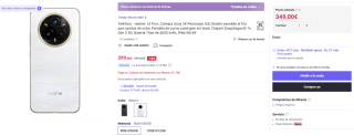Realme 14 Pro+ de 8GB/256GB por 349€