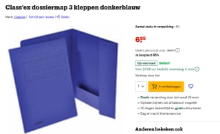 50x Class'ex dossiermappen voor €6,95 bij Bol