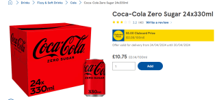 Coke Zero 24pk - Clubcard Price