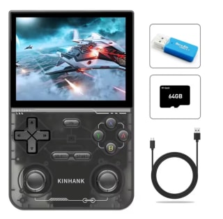 Consola de videojuegos portátil Retro K36 500nit pantalla IPS de 3,5" emulador de 16000 juegos PS1/PSP/DC/N64/SS por 26,76€