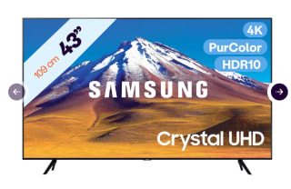Samsung 43AU7020 32" 4K LED Smart-TV voor €349,95 bij iBood