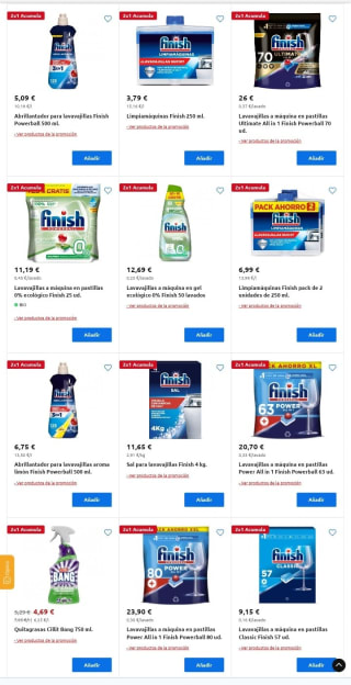Recopilación 2×1 Acumulación productos de Droguería en Carrefour.
