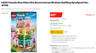 Lego Heartlake City Buurtcentrum (41748) voor €85,99 bij Bol.com
