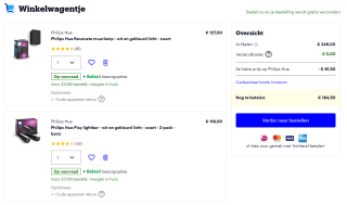 2e halve prijs op Philips Hue slimme verlichting & beveiligingscamera's bij Bol.