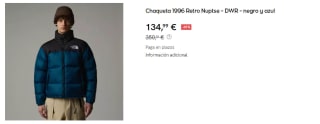 Chaqueta The North Face Nuptse Retro 1996 para hombre por 134.99€