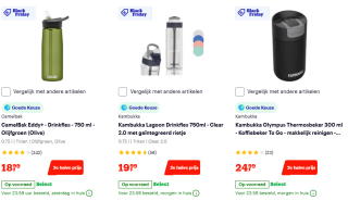 2e aan halve prijs v-op thermos- en drinkflessen bij Bol