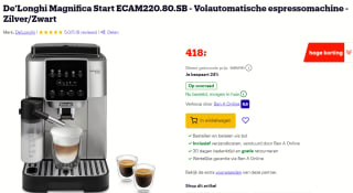 De’Longhi Magnifica Start Volautomatische espressomachine voor €418 bij Bol.com