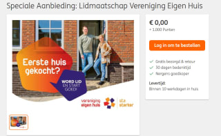 Gratis jaar Lidmaatschap Vereniging Eigen Huis voor 1000 ING Rentepunten