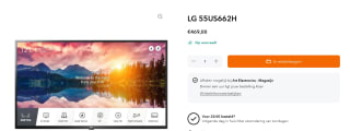 LG 55US662H tv 139,7 cm (55") 4K Ultra HD Smart TV Wifi Zwart voor €469 bij Artelectronics
