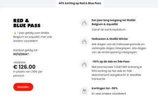 40% korting op Walibi tickets en abonnementen tijdens Black Week