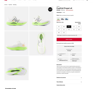 Zapatillas New Balance FuelCell Propel v4 Hombre por solo 78€