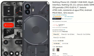 Nothing Phone (2) 256GB Grijs voor €577,69 bij Amazon