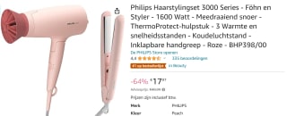 Philips Haarstylingset 3000 Series Fohn en styler voor €17,79 bij Amazon.nl