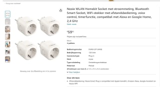 4 Stuks Nooie NSP11 Slimme Stekker - Tijdschakelaar & Energiemeter