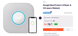 Google Nest Protect v2 Rook- & CO-alarm voor €79,95 bij iBOod