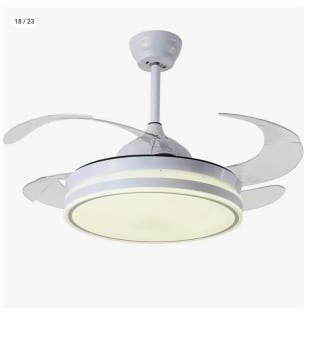 Ventilador BEL AIR HOME de Techo con Motor DC y Aspas Desplegables con Luz Led 36W por solo 63,22€ (Nuevos usuarios por 53,22€)