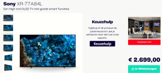 Sony Bravia OLED XR-77A84L voor €2.699 bij Smitsarnhem