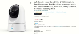 Eufy by Anker 2K Beveiligingscamera voor €39,95 bij Amazon