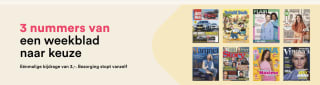 3 nummers voor €3 op diverse tijdschriften (Donald Duck, Tina, Margriet, Autoweek)