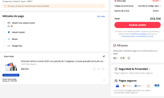 Consola Nintendo Switch OLED con pantalla de 7" consola ajustable de Audio mejorada por 213,72€